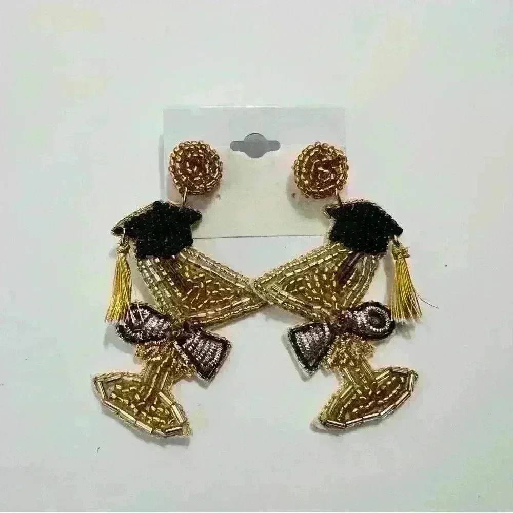 Martini Glass Graduation Earrings